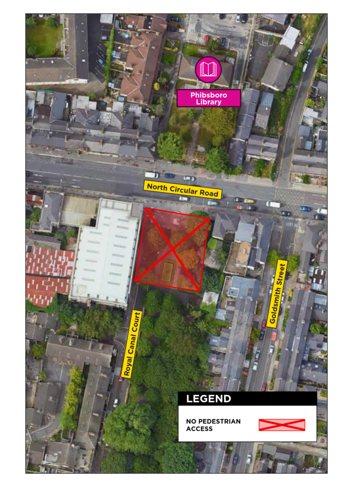Tree Felling Works at Blessington Street Basin, North Circular Road image